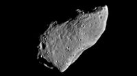 the asteroid gaspra as seen by nasa's galileo probe