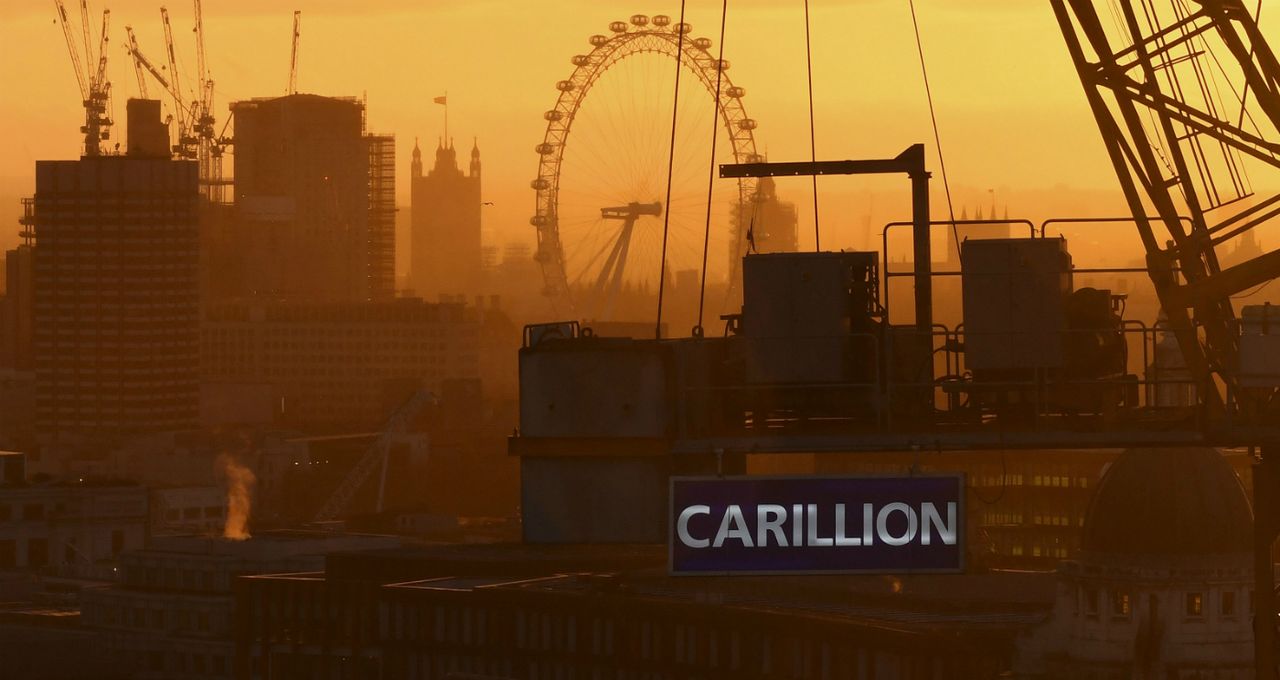 Carillion logo in the London skyline