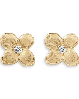 Flower diamond earrings