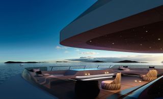 Superyacht deck view