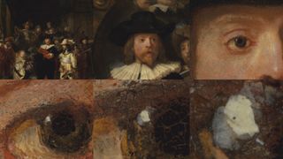 The Night Watch rembrandt painting restoration photograph