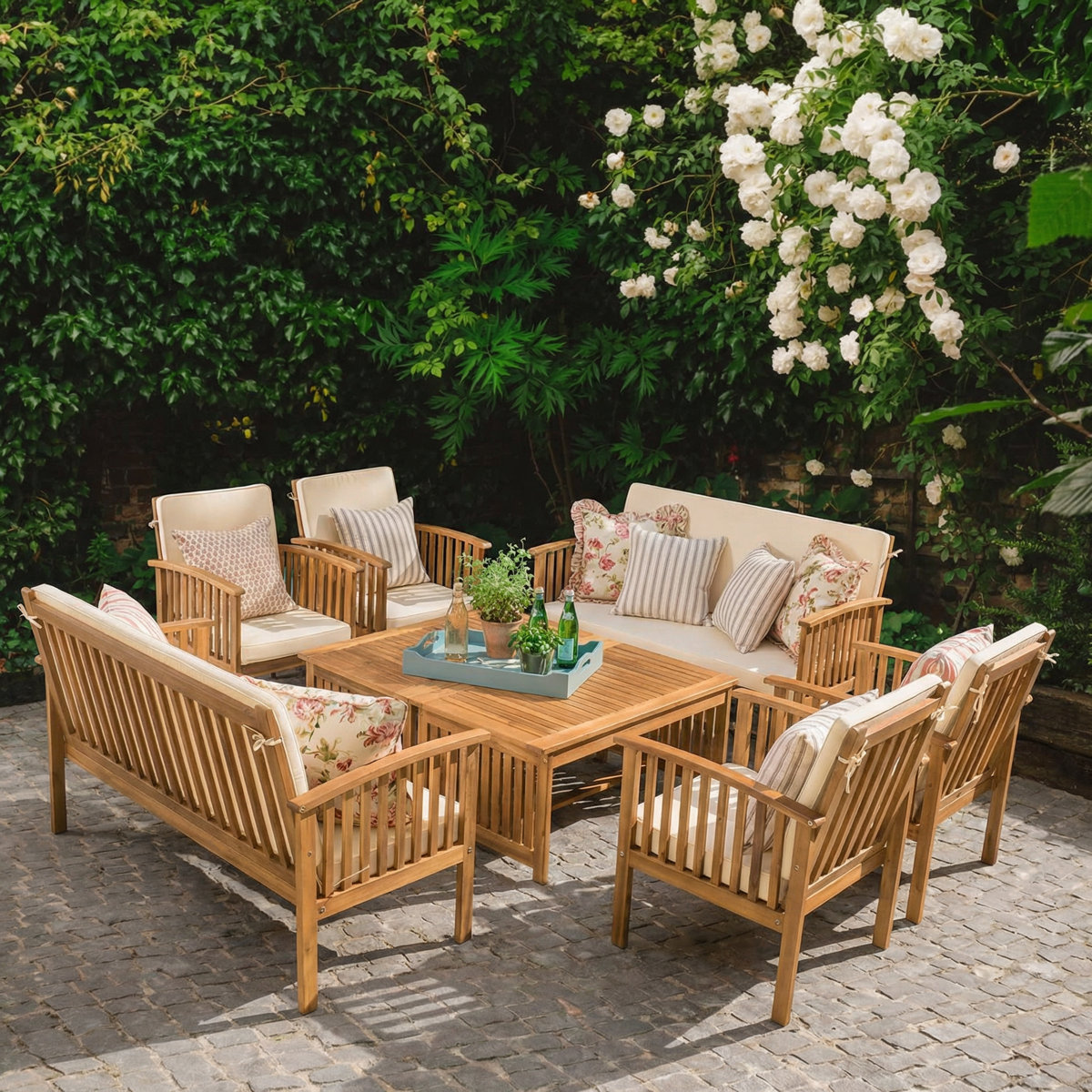 Wade Logan&amp;reg; Amorae 8 Piece Sofa Seating Group &amp;amp; Reviews | Wayfair