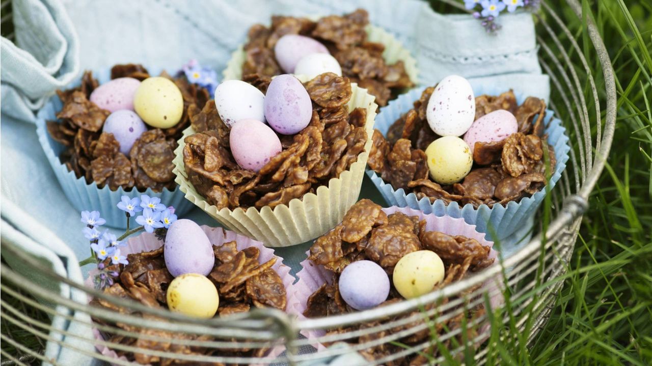 Chocolate cornflake nests