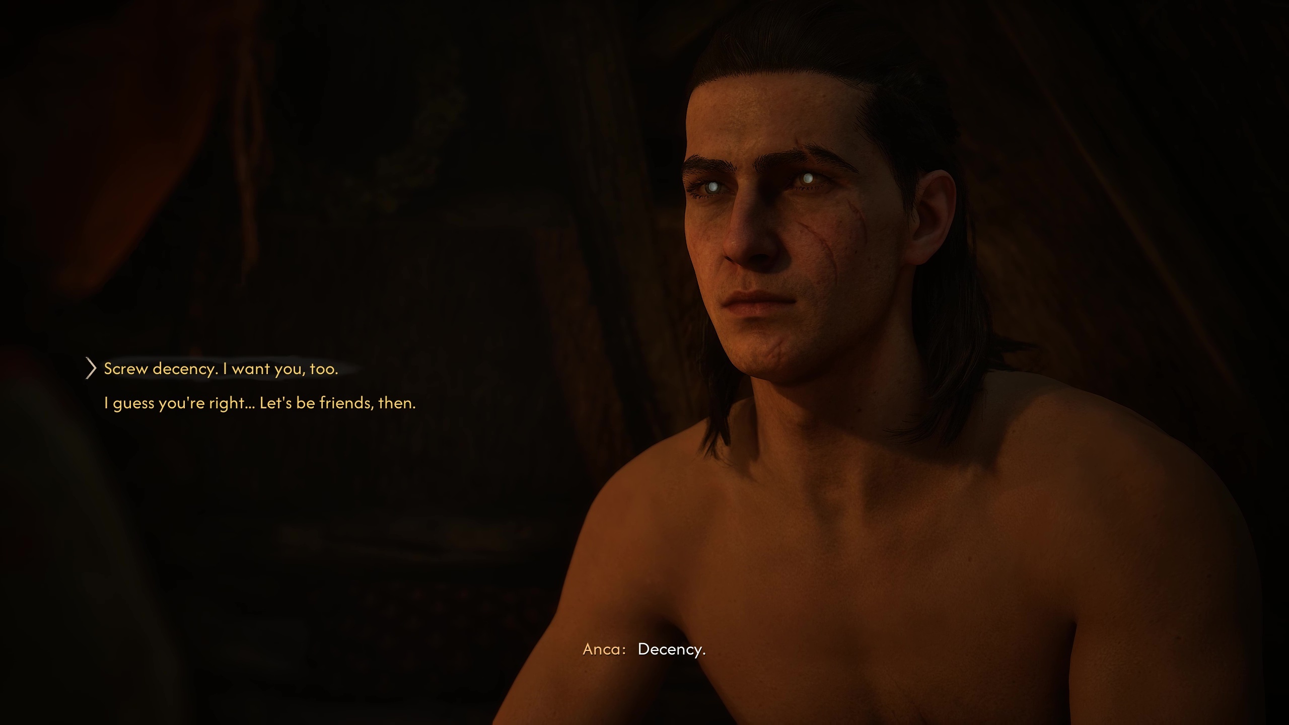 Choosing to romance Anca in The Blood of Dawnwalker