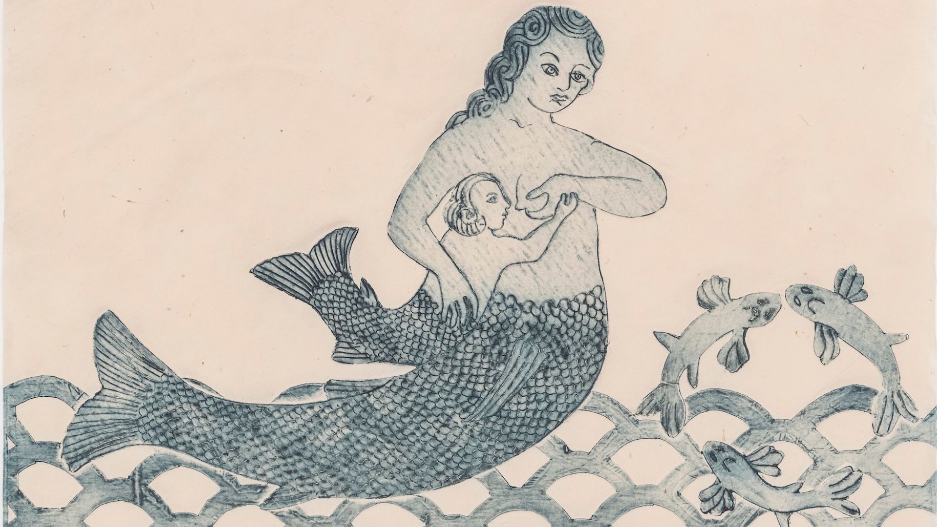 Artist Lauren Drescher’s mythical mermaid prints balance rhythm and reverie