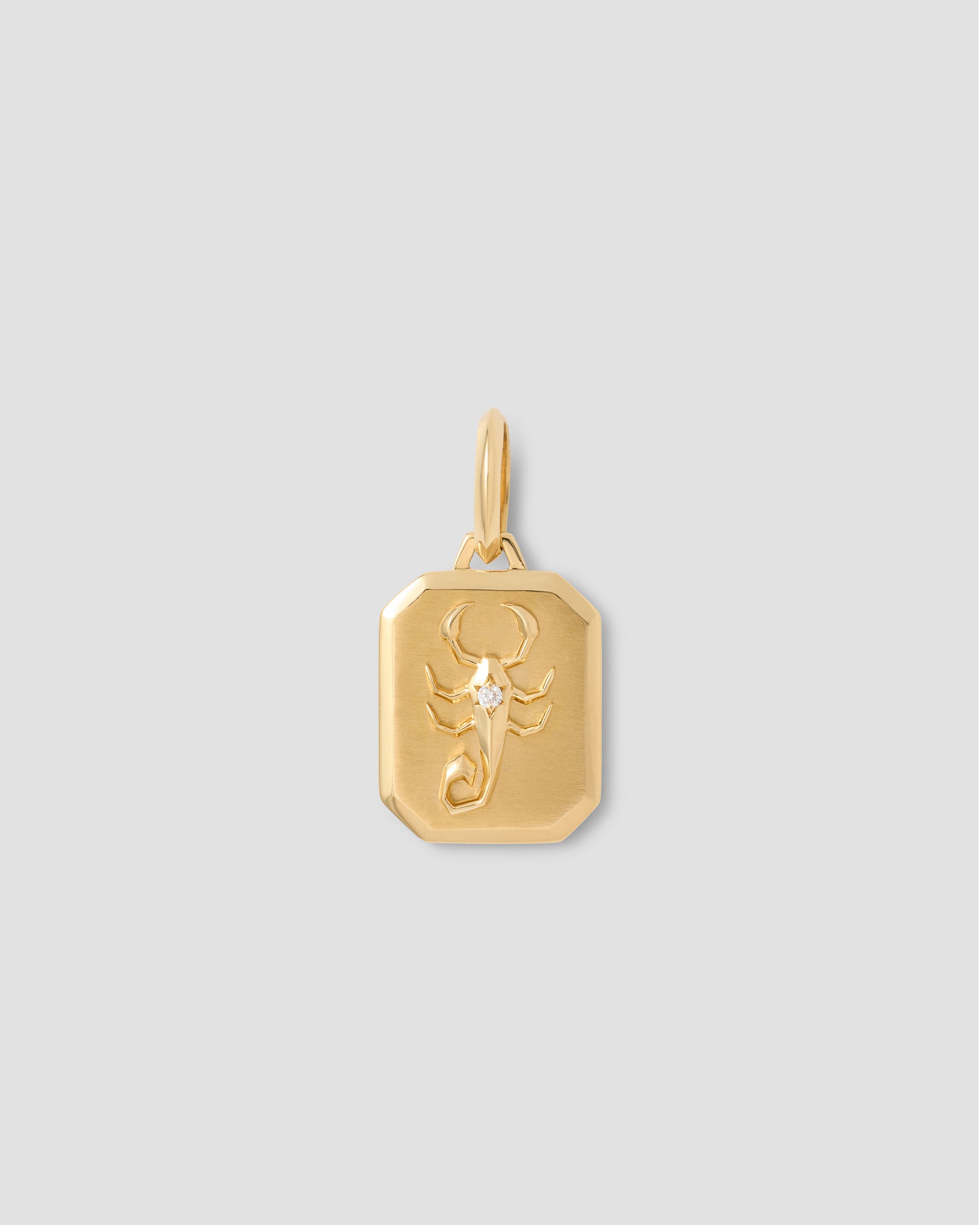 Zodiac Charm With Diamond in 18k Yellow Gold