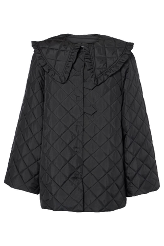 Ganni Black Ripstop Quilt Jacket