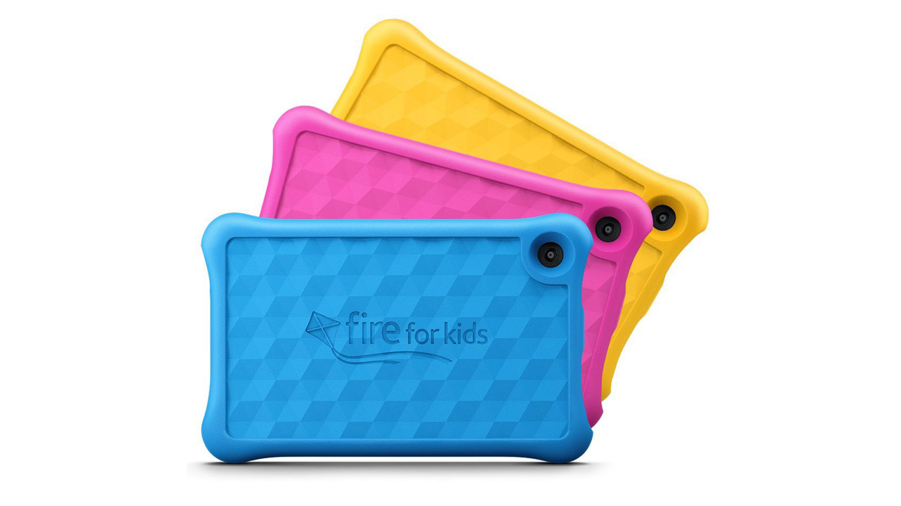 Amazon Fire Kids tablets shown from the rear