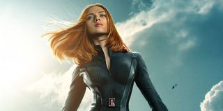 Natasha Romanoff (Scarlett Johansson) on Captain America: The Winter Soldier poster