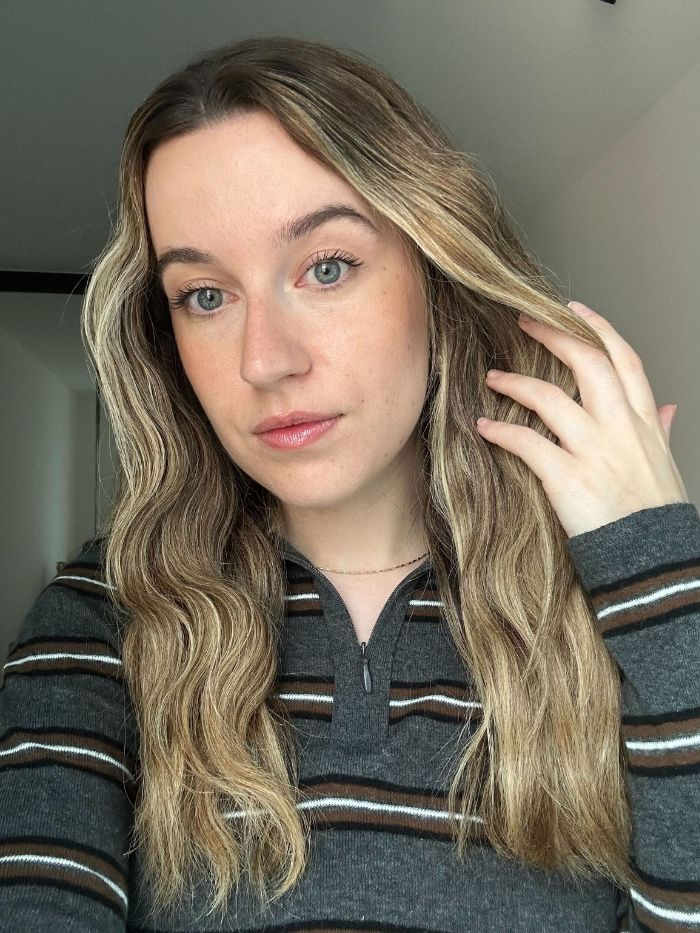 Junior beauty editor, Grace Lindsay, testing the best moisturisers