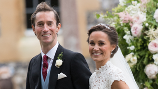 Pippa Middleton and James Matthews leave after getting married at the wedding Of Pippa Middleton and James Matthews at St Mark's Church on May 20, 2017 in Englefield Green, England