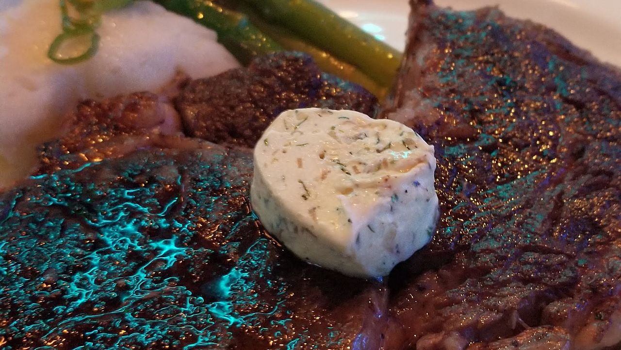 Delmonico Rib-Eye Steak with Black Truffle Butter
