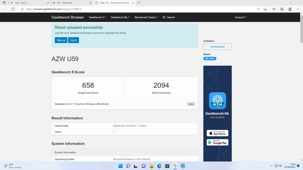 Beelink U59 Mini PC Benchmarks