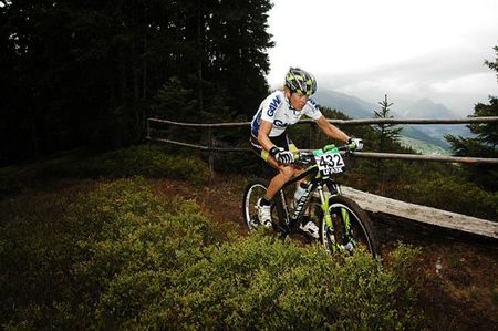 Sally Bigham on her way to winning the stage