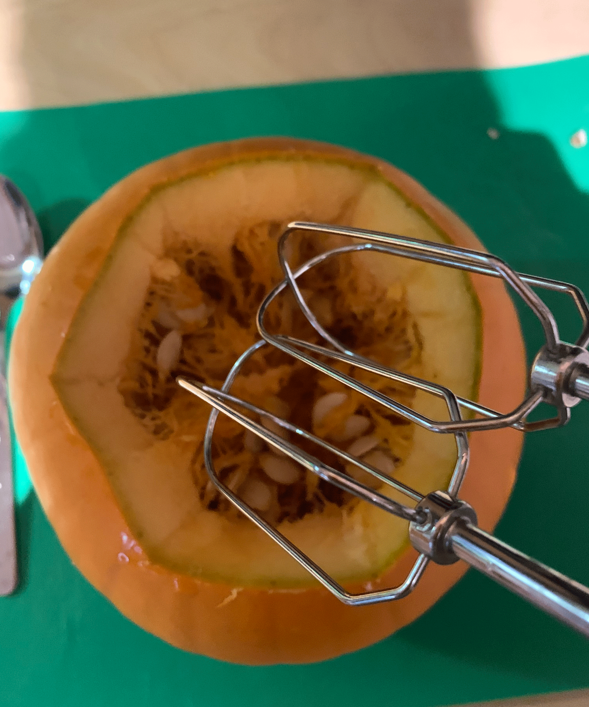 pumpkin with whisk