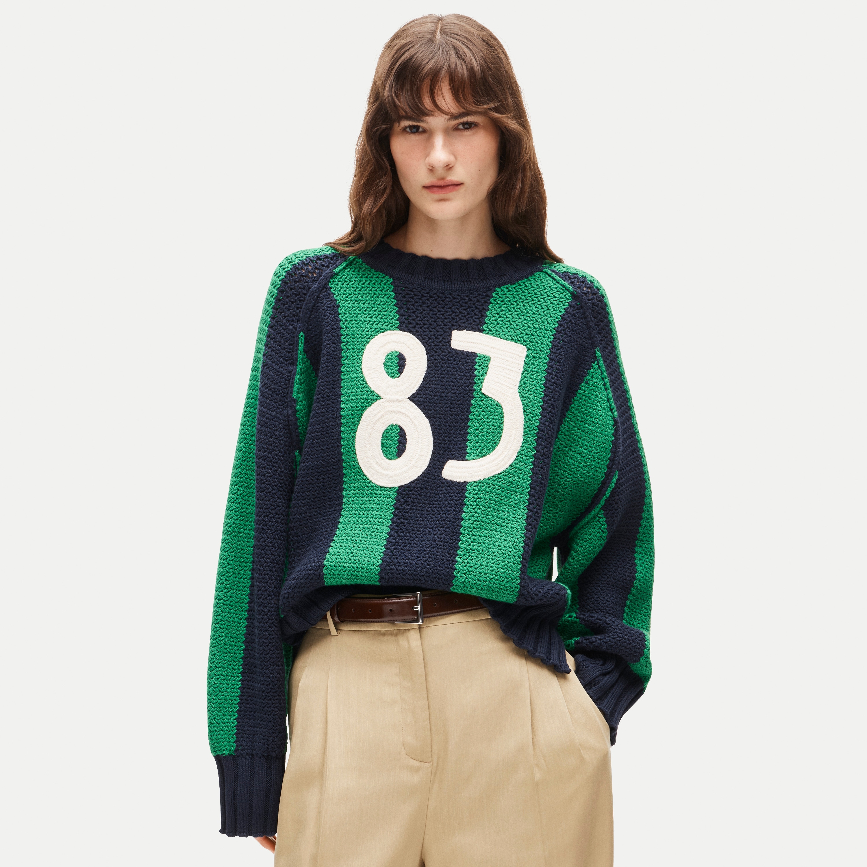 Rive Graphic "83" Crewneck in Stripe
