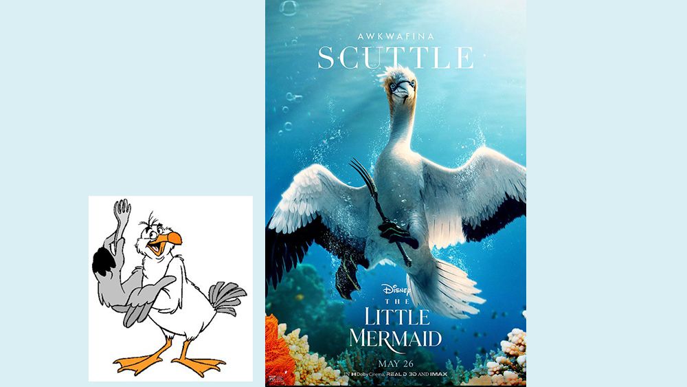 The Little Mermaid character designs compared