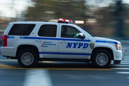 An NYPD squad car. 