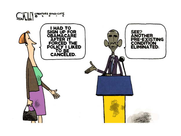 Obama cartoon ObamaCare