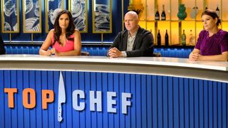 Padma Lakshmi, Tom Colicchio, Gail Simmons in Top Chef