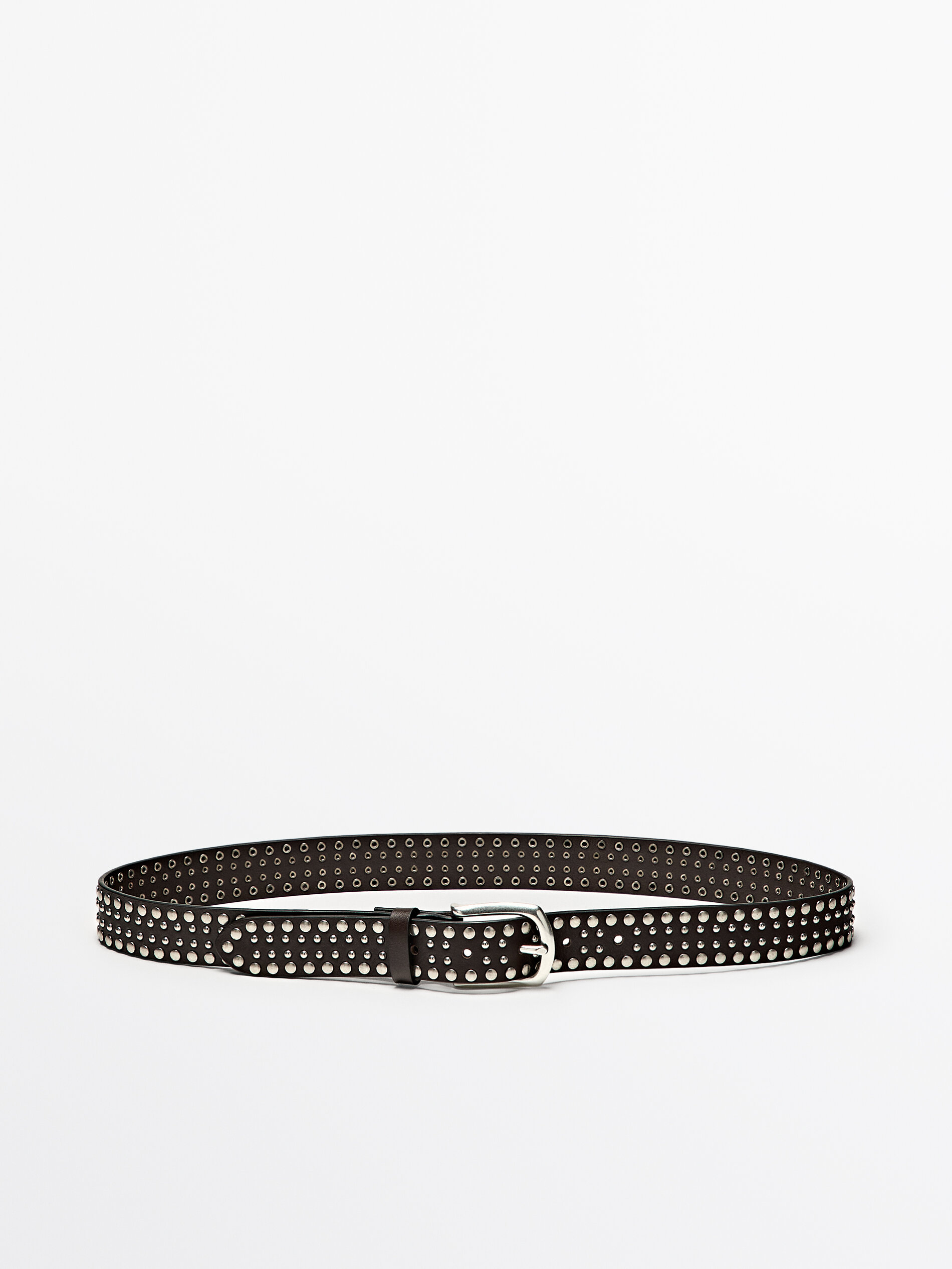 Nappa Leather Studded Belt