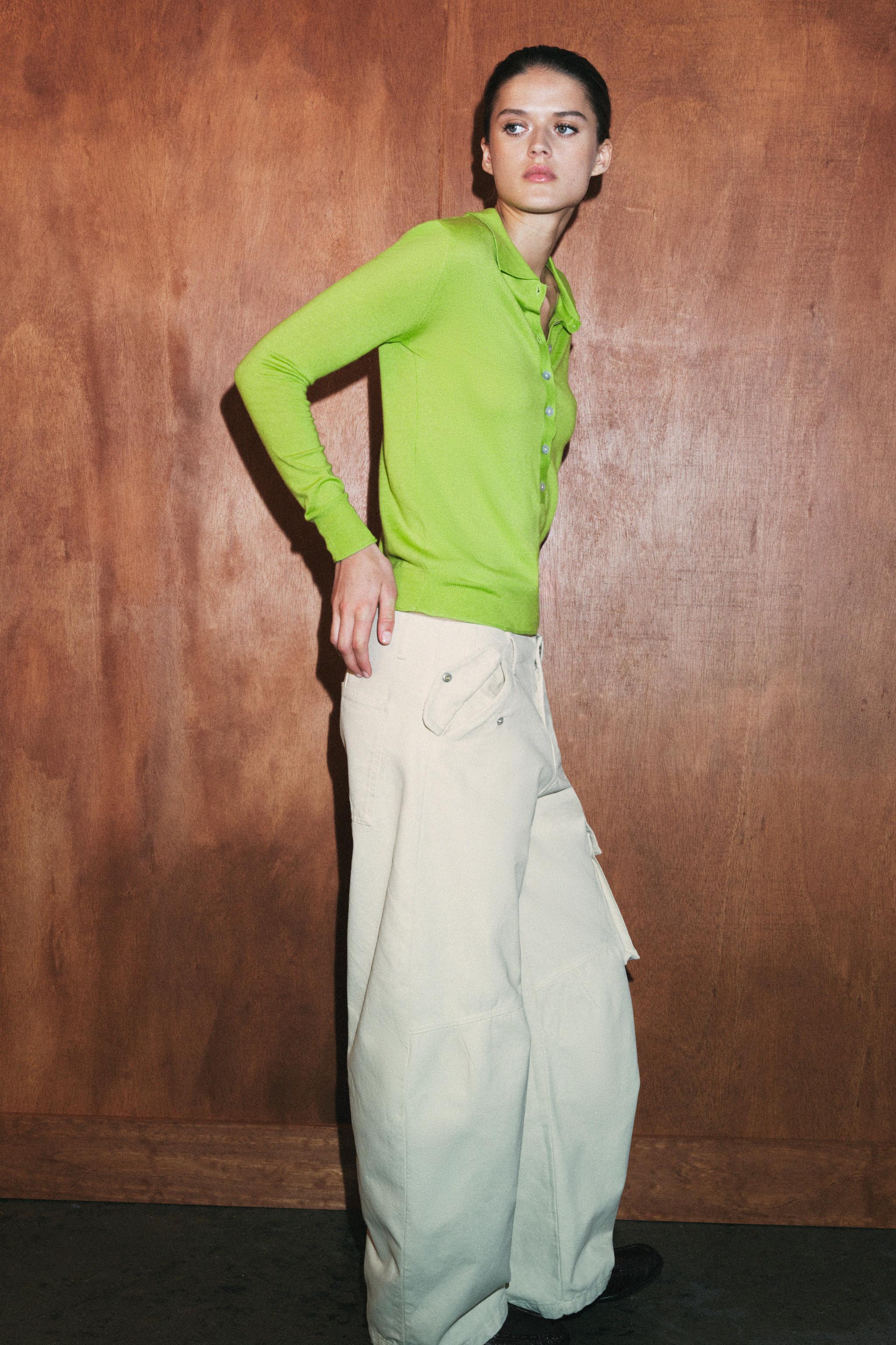 Fine Knit Wool Polo Shirt