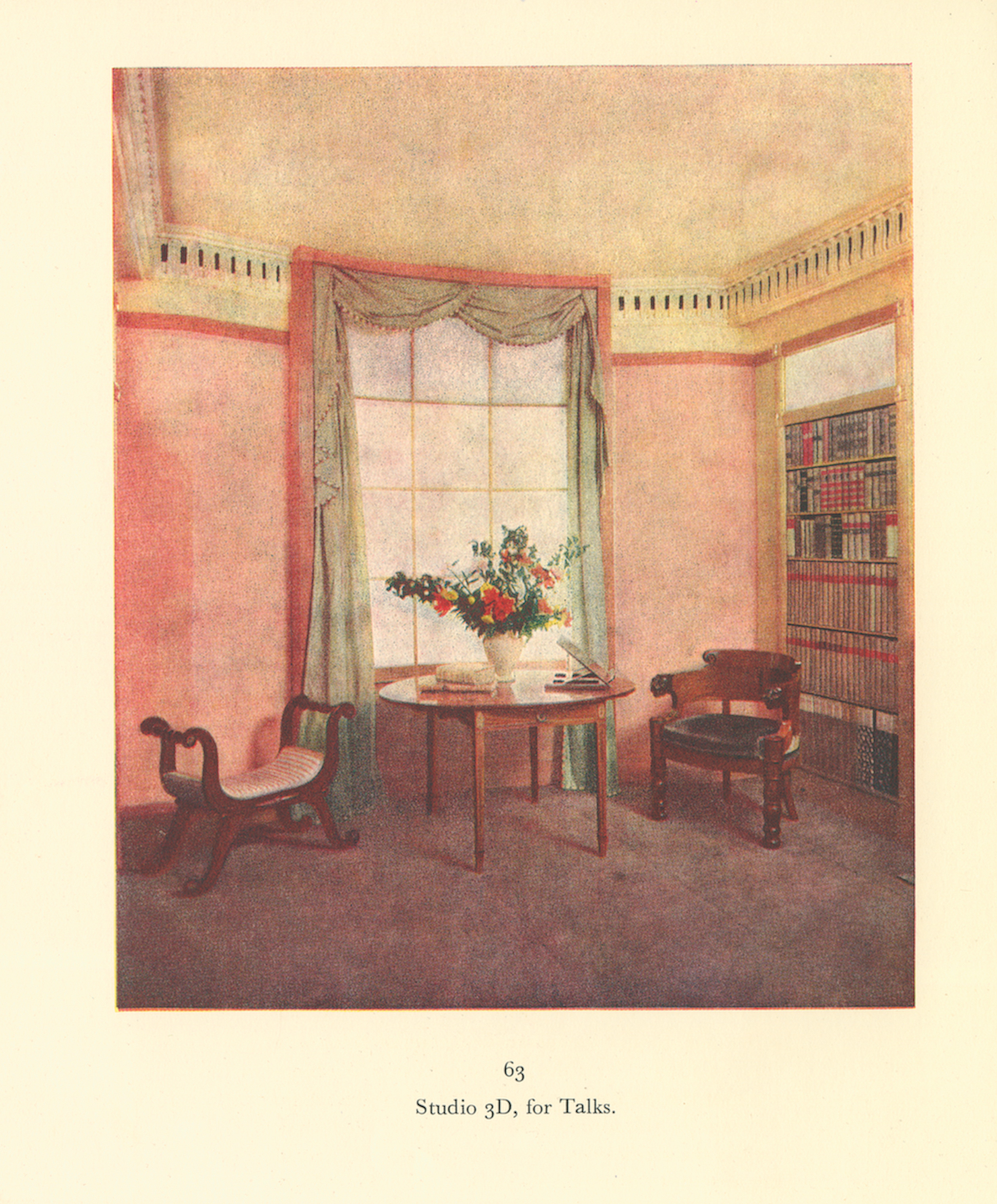 The more traditional side of the building: Studio 3D by Dorothy Warren, 'for Talks'