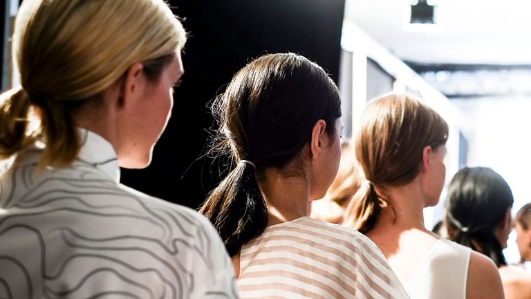 models with shiny hair