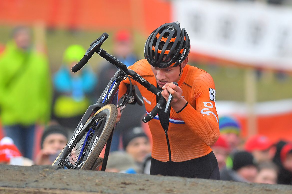 Mathieu van der Poel at the European Cyclo-cross Championships