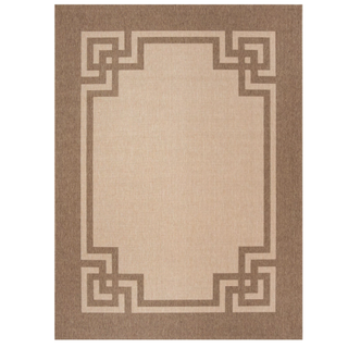 Martha Stewart Outdoor Deco Dark Beige 4' x 5'7" Rug