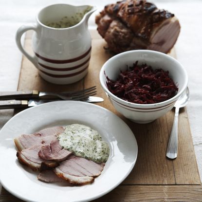 Ham cooked in Suffolk cider with parsley sauce recipe-recipe ideas-new recipes-woman and home