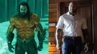 Jason Momoa in Aquaman And The Lost Kingdom and Dave Bautista in Knock At The Cabin