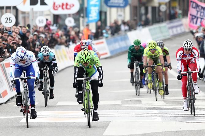 Peter Sagan (Cannondale) wins the sprint after forcing the breakaway