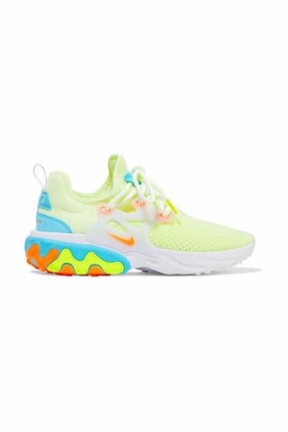 React Presto Neon Suede and Rubber Sneakers