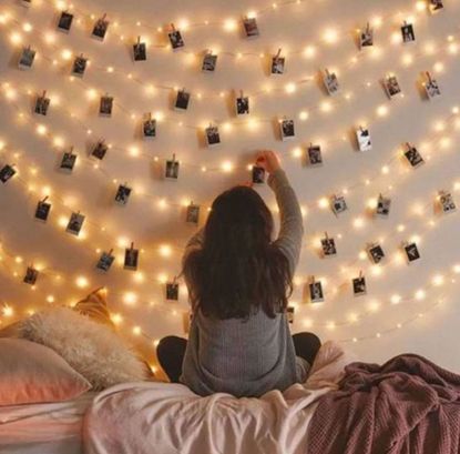 LED lighting: Fairy lights in a bedroom by Walmart
