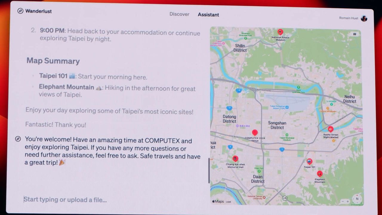 AMD's Wanderlust AI demo on MI300X GPUs