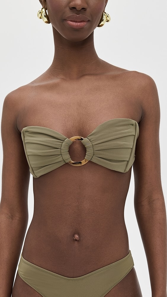 Montce Tori Ties Bandeau Bikini Top