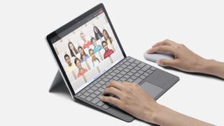 Surface Go 3 tablet with keyboard attached