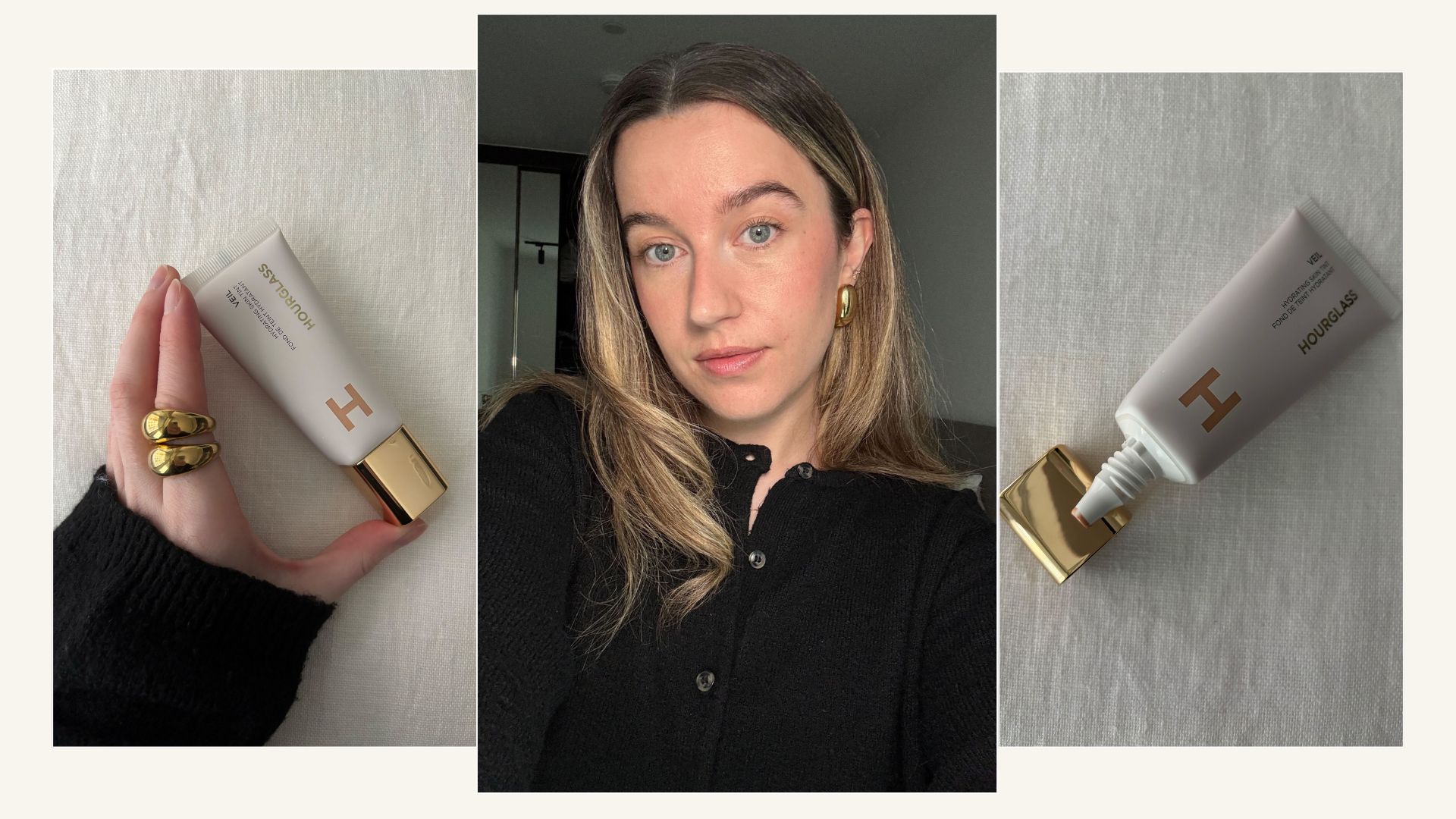 Deputy beauty editor Grace Lindsay testing the Hourglass Veil Hydrating Skin Tint