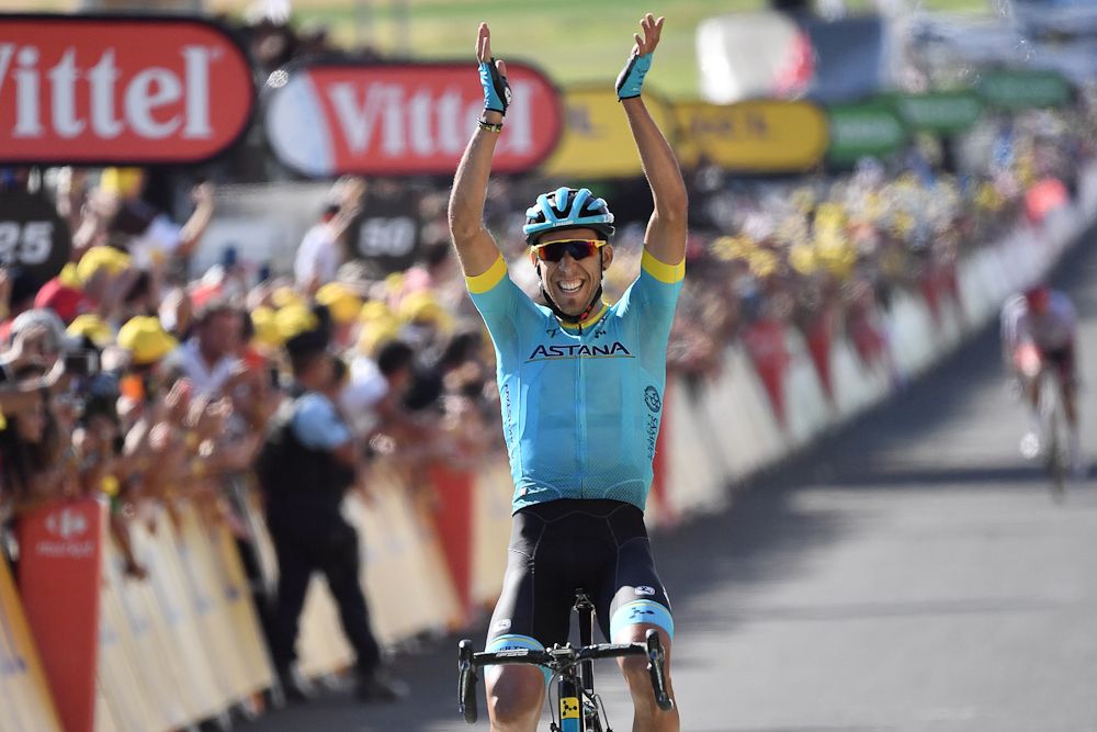 Omar Fraile (Astana) wins stage 14 at the Tour de France