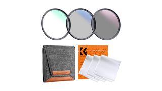 K&F Concept 55mm UV/CPL/ND Lens Filter Kit (3 Pieces)-18 Multi-Layer Coatings, UV Filter + Polarizer Filter + Neutral Density Filter (ND4) + Cleaning Cloth+ Filter Pouch for Camera Lens (K-Series)