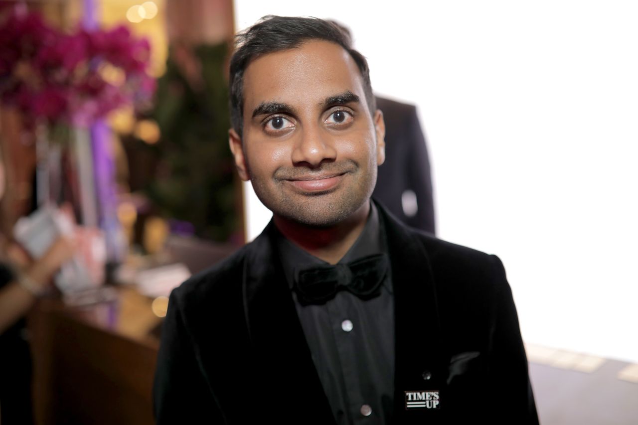 Aziz Ansari at the Golden Globes after party