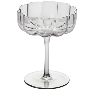 Scalloped cocktail glass