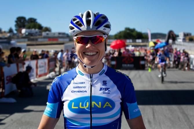 As always, Georgia Gould (Luna Chix) is pumped to be racing.
