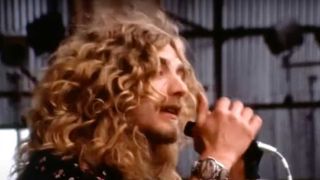Robert Plant singing at the Bath Festival