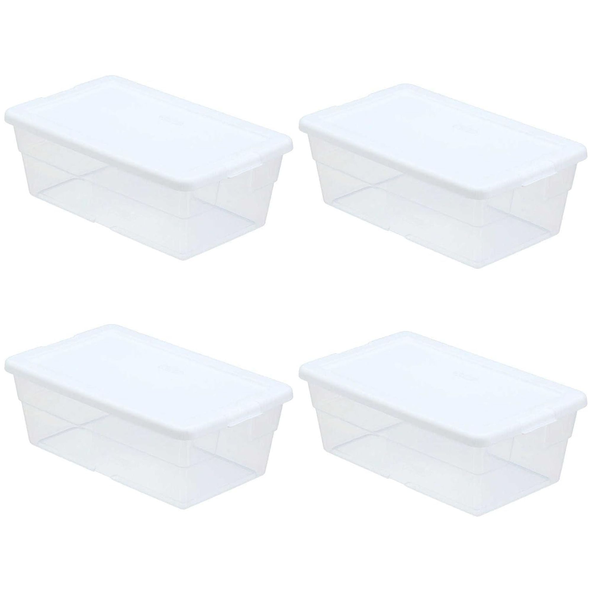 Plastic storage boxes with matching lids