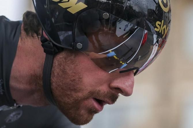 Sir Bradley Wiggins, Team Sky on the start ramp.