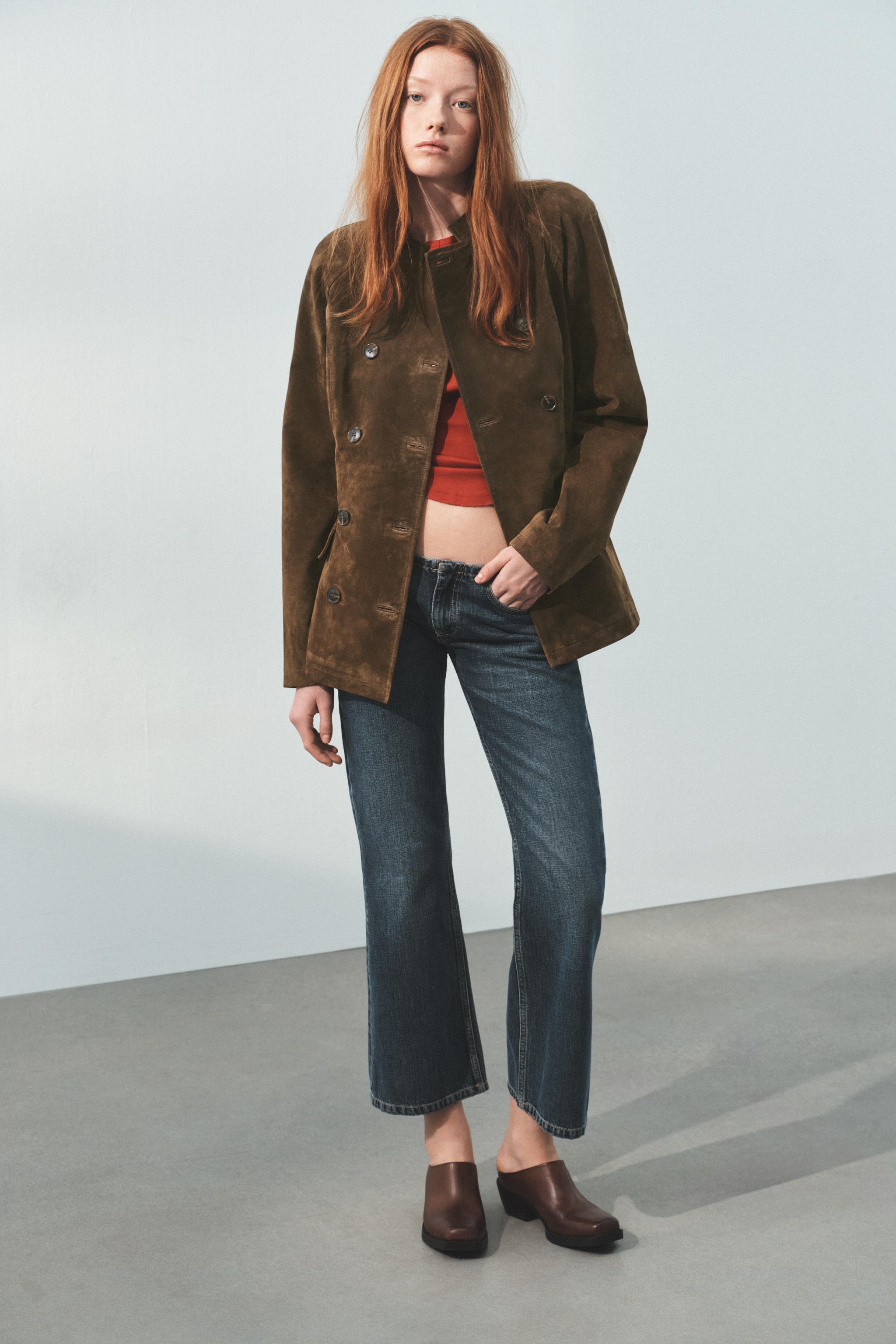 100% Suede Leather Fitted Jacket