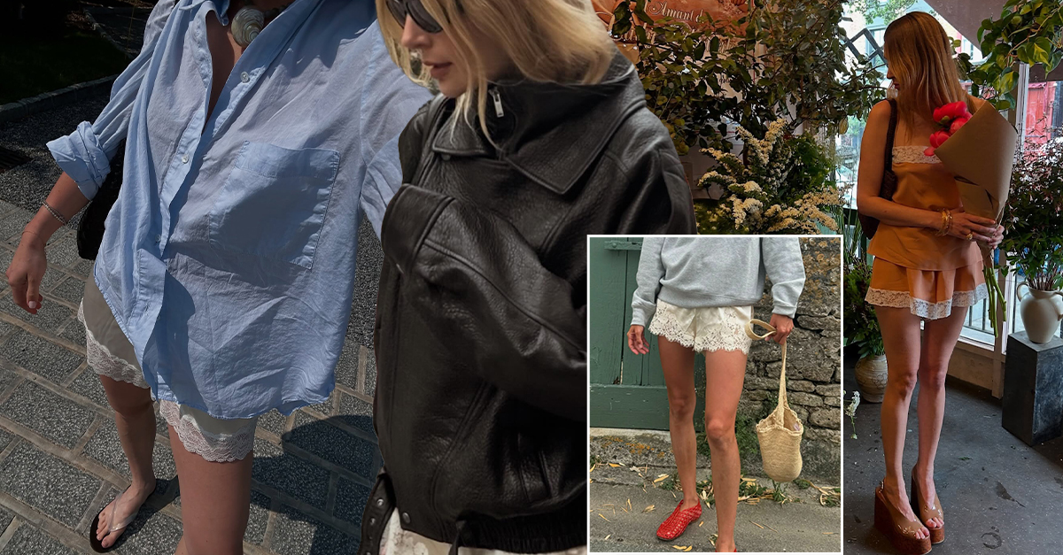 How to Wear Lace-Trim Shorts Like a New York–Based Fashion Editor