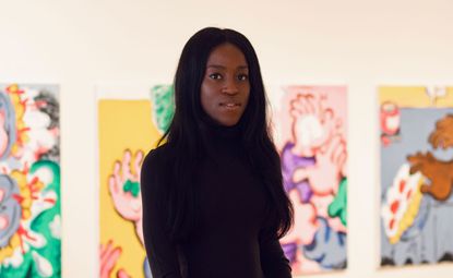 Portrait of Aindrea Emelife, curator of 'Bold Black British' at Christie's, London